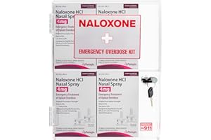 OVERDOSE KITS Naloxone Emergency Overdose Kit Wall Mount Cabinet | Holds 3-6 Naloxone Boxes & Bleeding Control Kit or First Aid Kit | Designed for Public Spaces