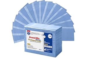Nuline Medical Dental Bibs for Patients, Waterproof Tattoo Bib Sheets, Ideal for Clinics, Dental Tray Cover and Nail Table Cover Supplies - 125 Count/Pack, 13" x 18", Blue
