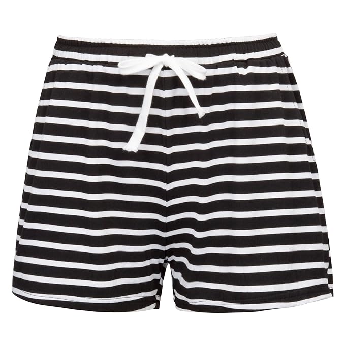 Black and white pajama shorts Clearance
