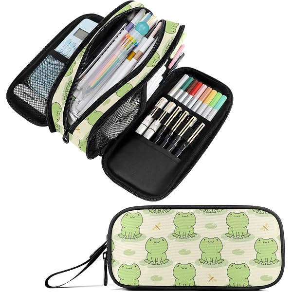 MAHU Frog Leaf Print Backpack – Casual College Bag For Women & Men, 16 Inch Hiking Daypack