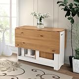 Seconique Santos Butterfly Dining Set White Distressed Pine Space Saving view 4