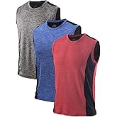 Air Curvey 3 Pack Men's Workout Tank Tops Sleeveless Muscle Gym Tank Top Quick Dry