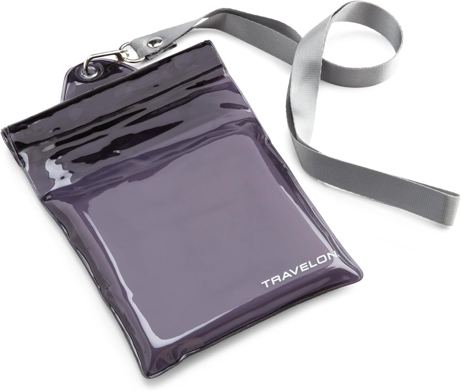 Travelon Luggage Waterproof Money Pouch, Clear/Black, One Size Amazon