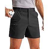 Pudolla Men's Casual Shorts 7/9 Inch Golf Shorts Stretch Dress Work Shorts for Men with 4 Pockets Quick Dry Lightweight