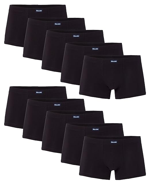 MioRalini 10 oder 5 weiche farbige Herren Retro Pants Boxershort elastische mit Elastan und Baumwoll weiche Unterhose Short B
