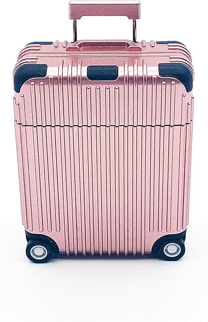 Amazon Airpods用ケース 旅行用トランク スーツケース風 おしゃれ かわいい 個性的 デザイン サクラゴールド ノーブランド品 イヤホン ヘッドホンアクセサリ