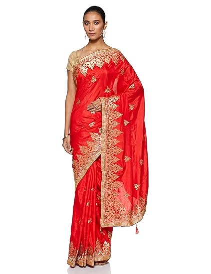 Womanista silk with blouse piece Saree
