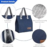 Yikki Lunch Bag for Women Men Reusable Insulated Leakproof Red 10.1 x 9 x 5.2 view 3