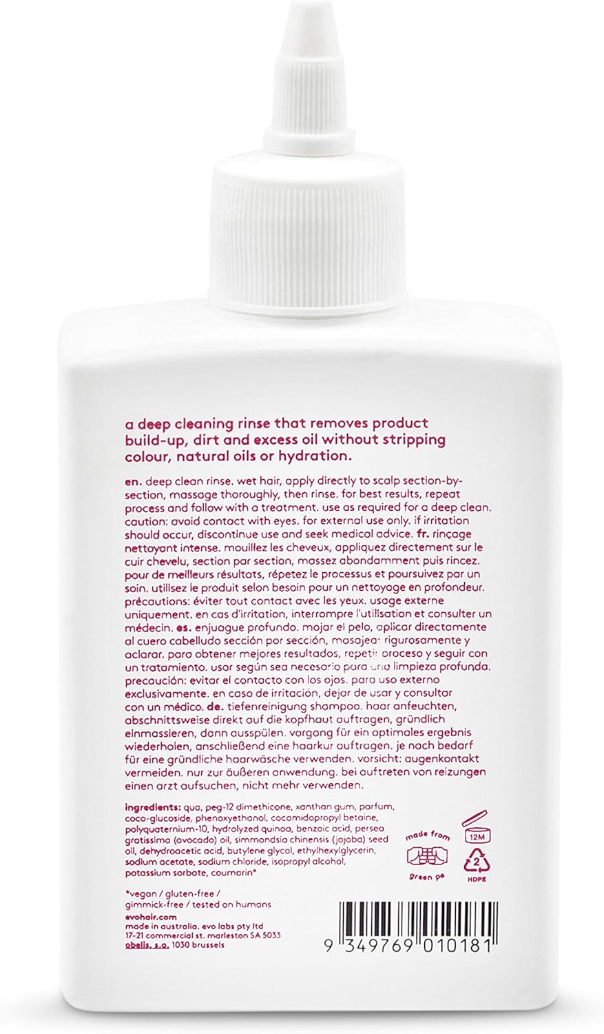 Evo Springsclean Deep Cleansing Shampoo for Wavy & Curly Hair - Sulphate-Free, Clarifying Curl Cleanser - 300 mL - Image 3