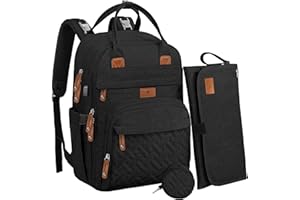 Diaper Bag Backpack –Large Multifunction Travel Baby Bag- ChangingPad,StrollerStraps for Moms & Dads –Newborn Essentials