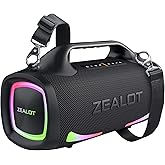 ZEALOT Bluetooth Speaker, 110W Peak(100W) Booming Sound Speakers Wireless, Dual Pairing, XBass, Bluetooth 5.3, 24000mAh Power Bank, Portable Outdoor Waterproof Speaker for Camping, Beach and Party
