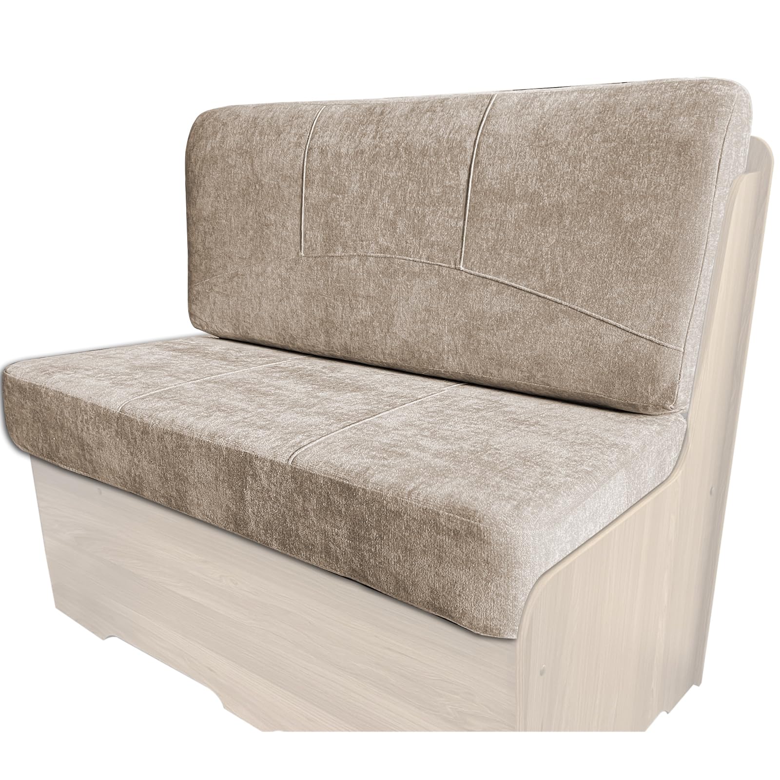 Photo 1 of Dulepax RV Dinette Booth Cushions with Memory Foam?Replacement Camper Cushions?Dinette Seat for Camper Trailer?RV Dinette Seat Including 1 Backrest & 1 Bench,RV Sofa,RV Couch,Camel,38inch.