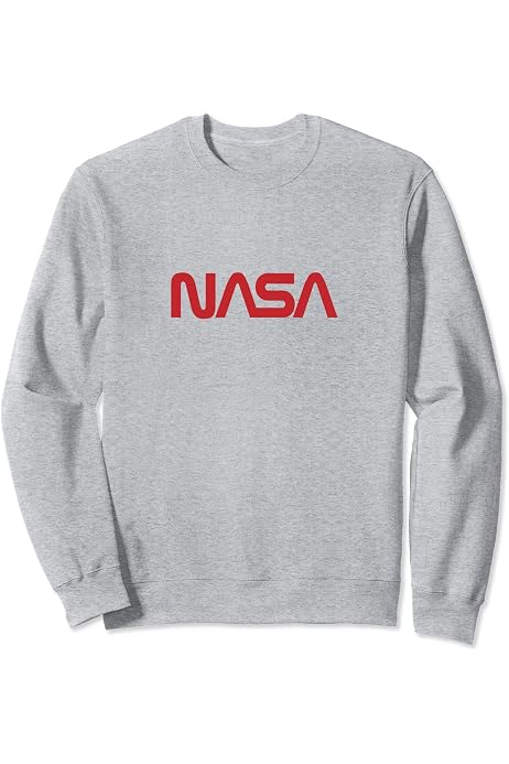 Amazon.com: NASA Vintage Worm Logo Crewneck Sweatshirt (Black) :  Clothing, Shoes u0026 Jewelry