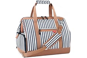 Lekeinchi Travel Duffel Bag for Woman, Weekender Carry on Bag with Shoe Compartment for Overnight, Extra Large Storage Space For Business Trip, Gym, Labor, Delivery