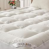 BEDLORE Full Size Mattress Topper Viscose Derived from Bamboo, Thick Pillow Top Mattress Pad with Stretchable Pockets for 6-1