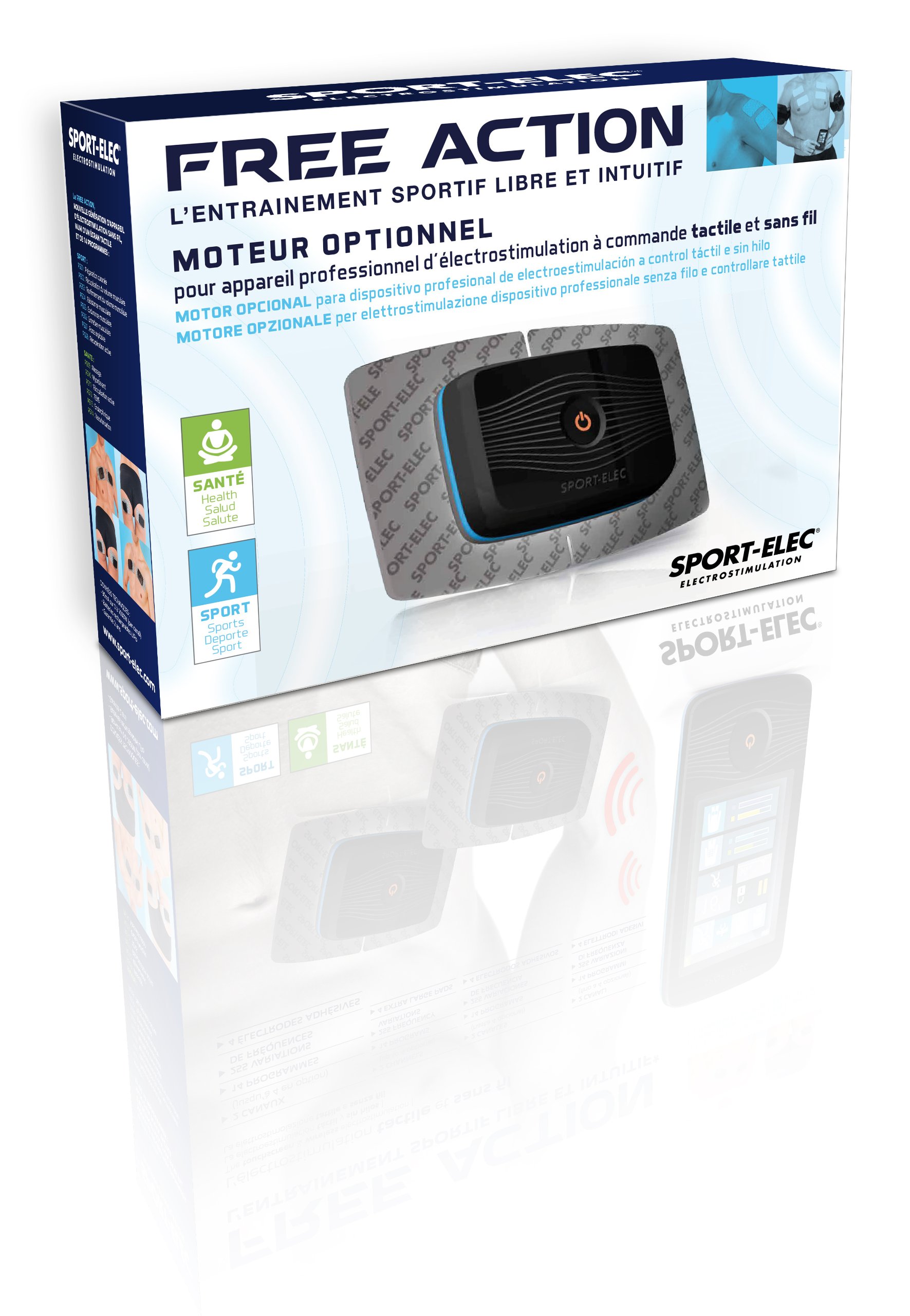 Sport-Elec Free Action Wireless Electro Stimulator with Spare Motor - Black