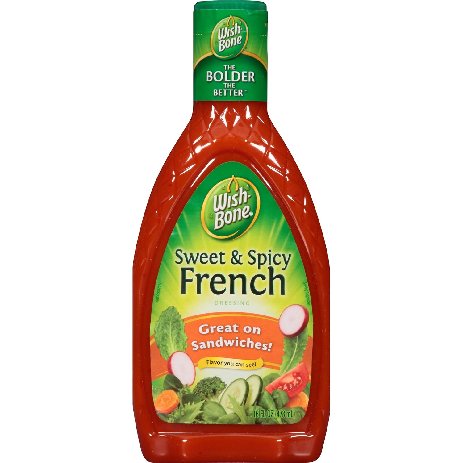 WishBone Salad Dressing, Sweet & Spicy French, 16 Ounce