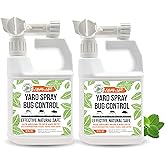 Mighty Mint Peppermint Oil Lawn & Yard Bug Control Spray – Natural Outdoor Pest Repellent for Fleas, Ticks, Mosquitoes, Ants, and More – Plant-Based, Extra-Strength Formula – 32 oz (Pack of 2)