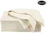 Linen Clubs Flax Dinner Napkins 12 Pack, 70% Cotton, 50x50 CM, Natural Color view 7