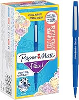 Paper Mate Flair Felt Tip Pens Medium Point 0.7 mm 36 Count Blue