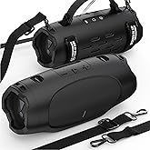 SIKAI CASE Silicone Case Compatible with JBL Charge 6, Portable Speaker Mount with Adjustable Strap & Detachable Shoulder Strap for Bike, Motorcycle, Golf Cart, Boat Railing, Case Only