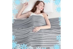 Ailemei Direct Cooling Throw Blanket for Hot Sleepers,Double Sided Cold Effect, Lightweight Breathable Summer Bed Blanket for Couch, Transfer Heat to Keep Body Cool Night Sweats,50"x70"