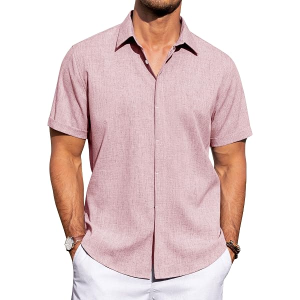 Camisa Manga Corta Hombre - Algodón Ligero Y Transpirable, Ideal Para Verano, Playa Y Looks Casuales