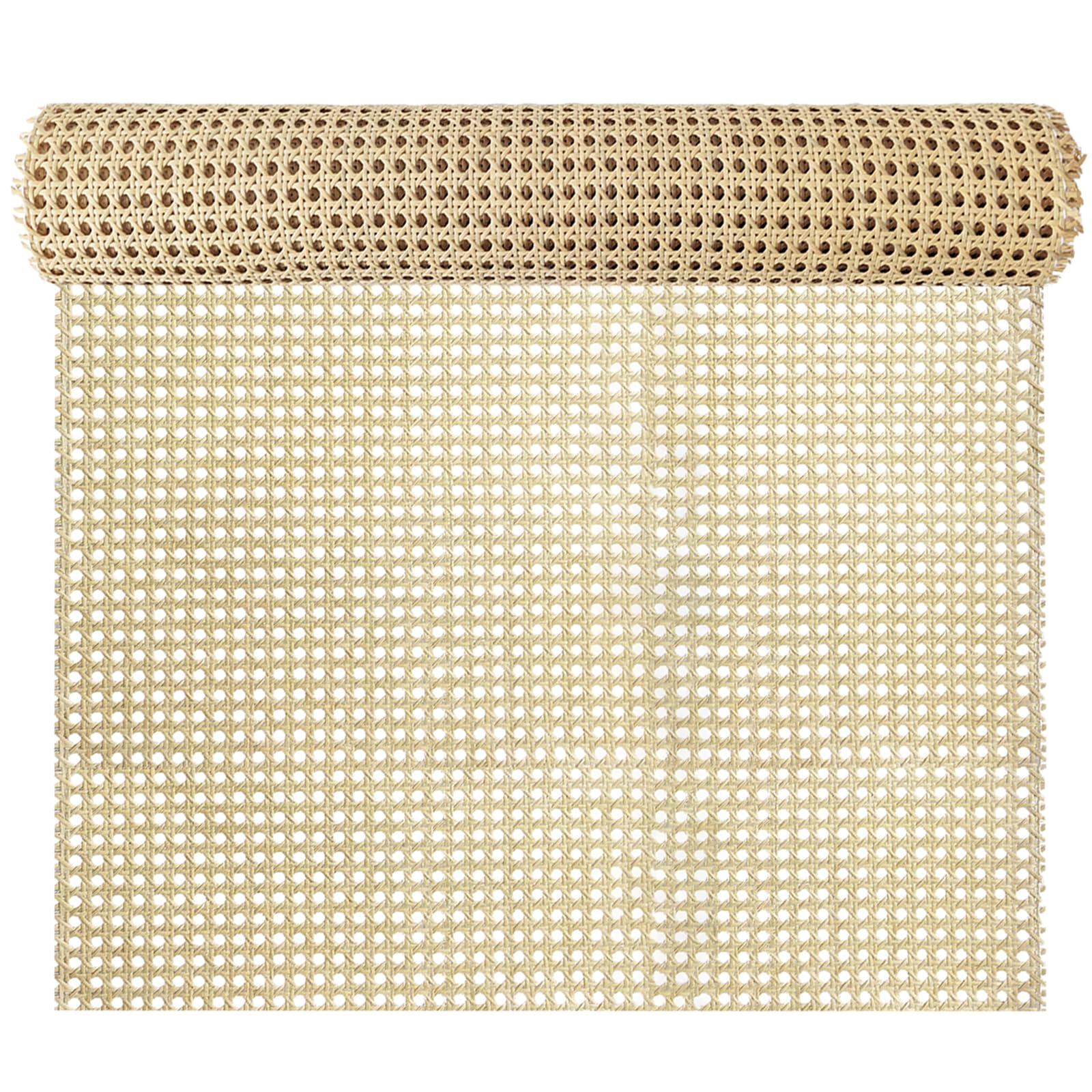 Rattan Roll 24"x 16.5 Feet, Cane Webbing Roll,PE Plastic Rattan Material for DIY and Furniture Upgrades, Ideal for Repairing and Updating Chairs Cabinets, Cane Webbing Roll for Home Improvement