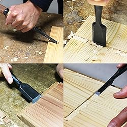 KAKURI Japanese Wood Chisel Set with Roll Up Case