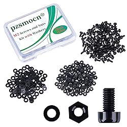 Pzsmocn 300 Pieces/100 Sets M2*4 mm Plastic Black