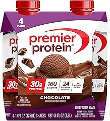 Premier Protein Shake, Chocolate, 30g Protein, No Added Sugar, 24 Vitamins & Minerals to Support Immune Health, 11 fl oz, 4 P