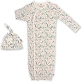 Magnetic Me Organic Cotton Newborn Sleeper Gown & Hat Set | Super Soft Organic Cotton Fabric Sleep Sack