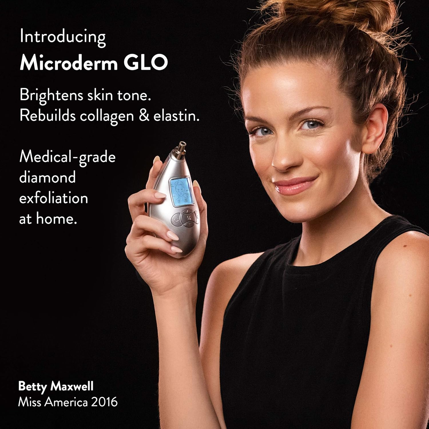 Microderm GLO Diamond Microdermabrasion Machine and Suction Tool - Clinical Micro Dermabrasion Kit for Tone Firm Skin, Advanced Home Facial Treatment System & Exfoliator For Bright Clear Skin: Beauty