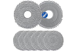 8pcs Qrevo Mop Pad Replacement for Roborock QV 35A/Saros 10R/Q Revo/Qrevo S/Qrevo Pro/Qrevo Plus/Qrevo Master/Qrevo Slim/Qrev