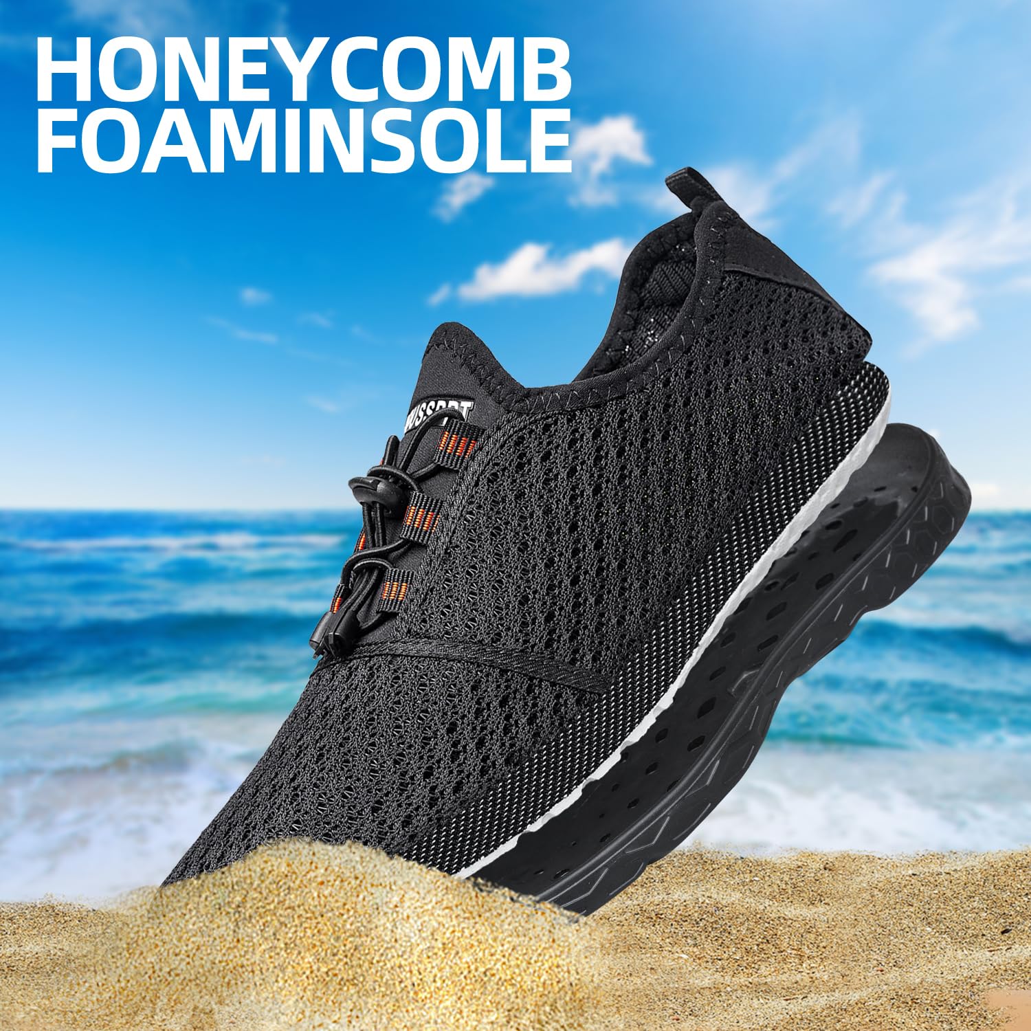 DOUSSPRT Men's Water Shoes Quick Drying Sports Aqua Shoes