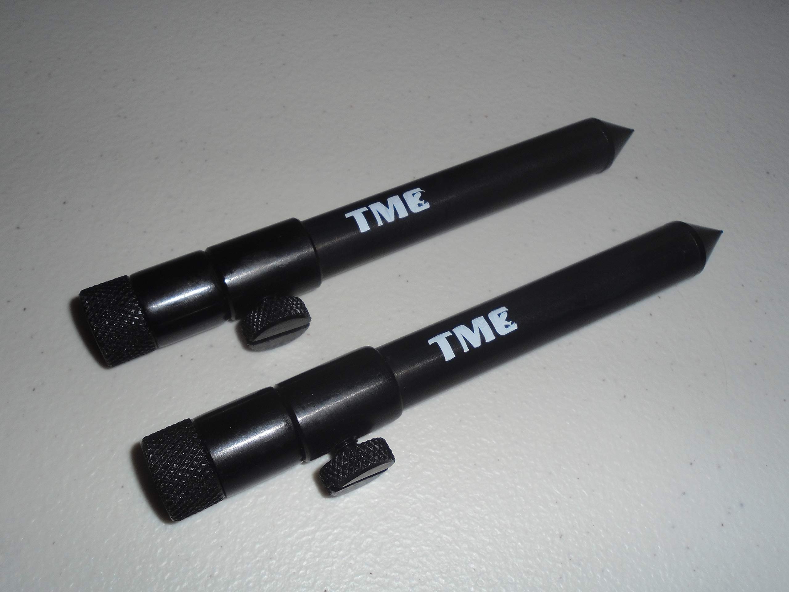 TMC 2 x Aluminium Bank Sticks 15-25 cm's. Rod Rests, Buzz Bar, Alarms. Fishing