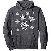 White Snowflakes Love Snow And Winter Pullover Hoodie