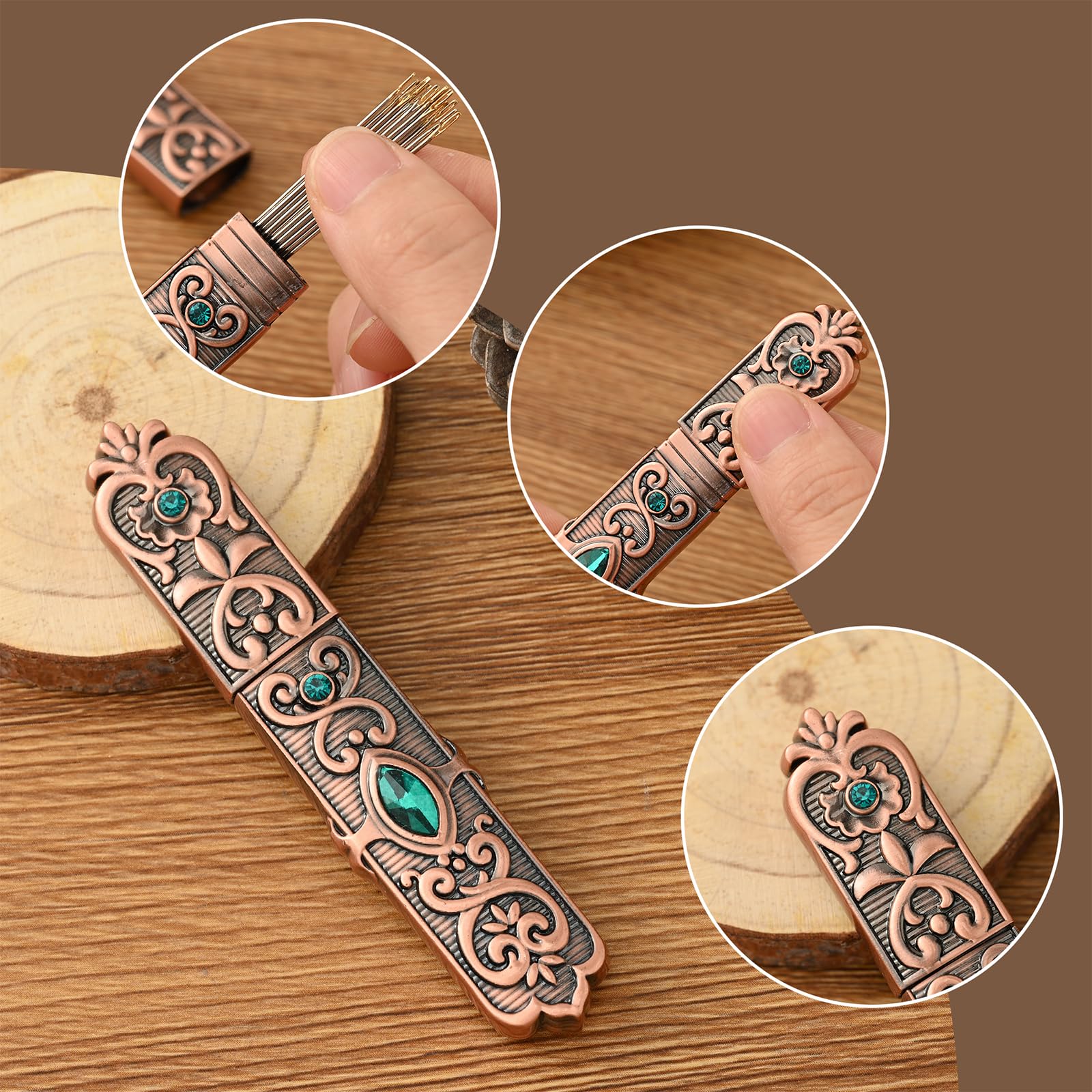 Needle Storage Vintage Sewing Needles Holder Portable Case...