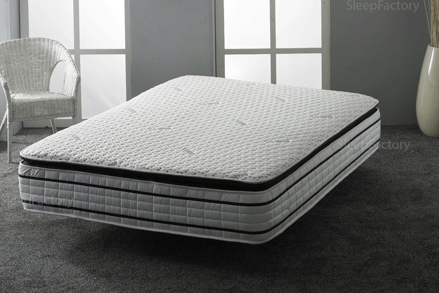 3000 Bamboo Pocket Sprung Organic Pillow Top Luxury Mattress 4ft