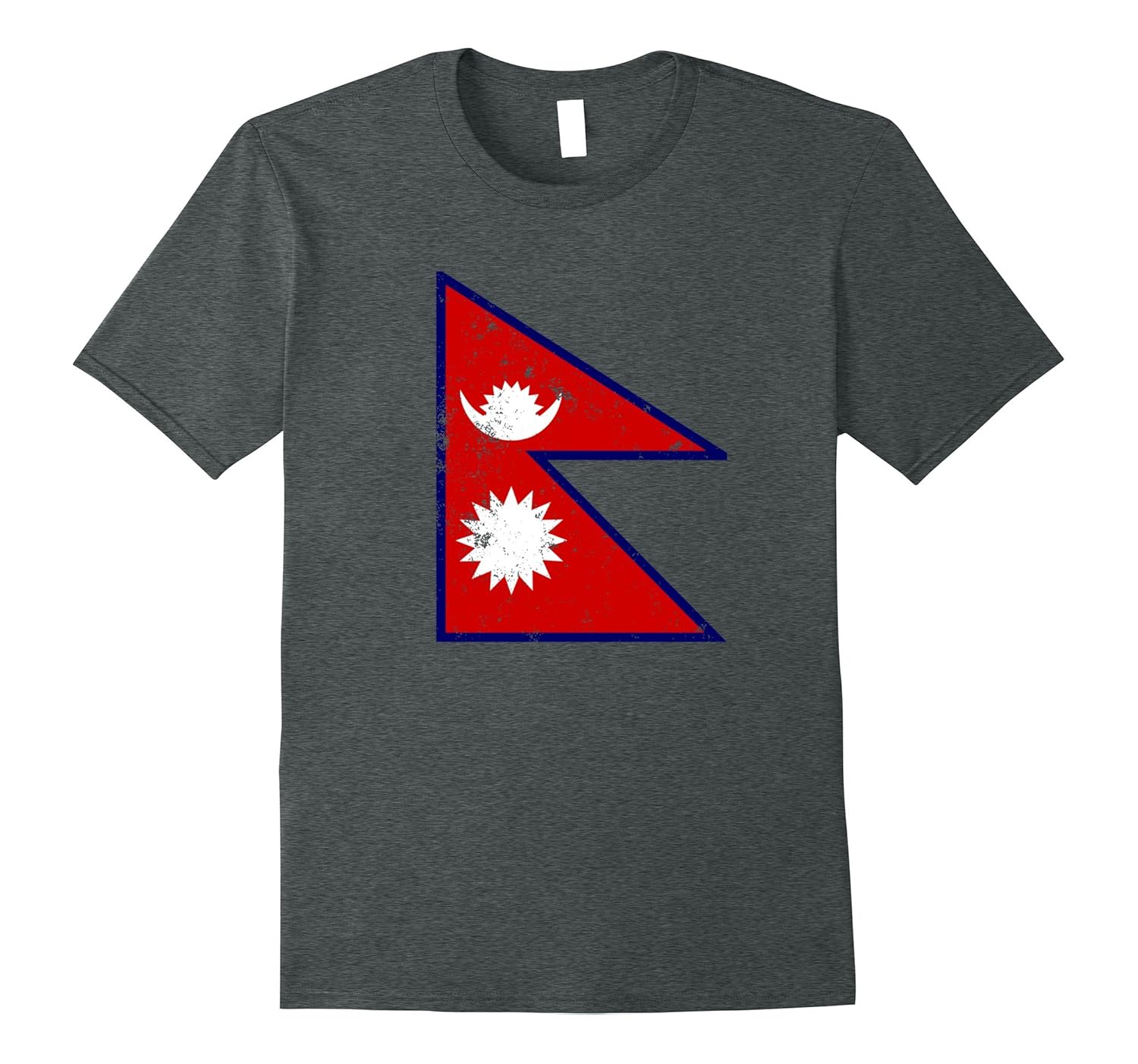 Nepal Flag T-shirt Nepalese Retro-ANZ