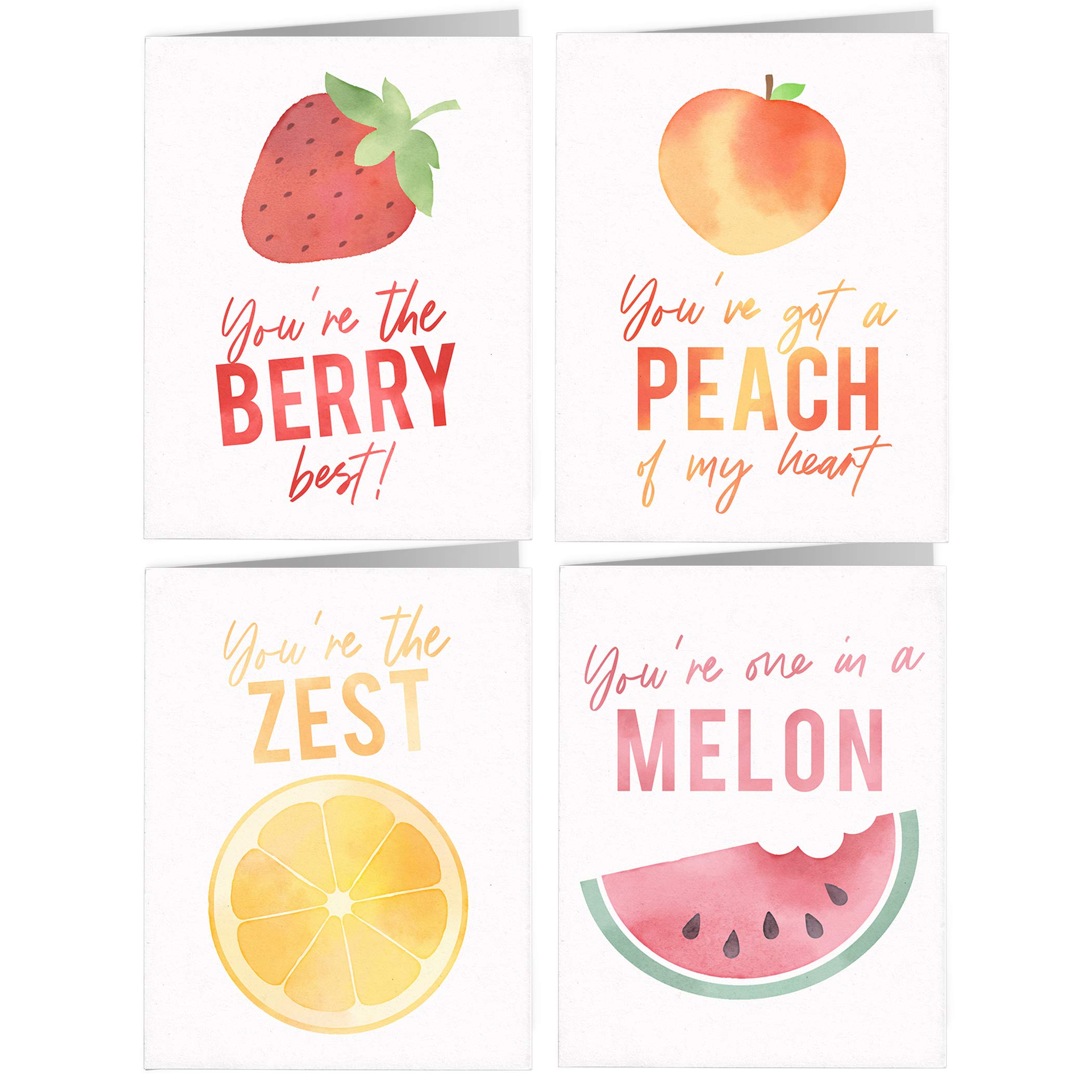Little Notes by Comptime Happy Fruit Greeting Cards (12 Cards and Blank Envelopes)