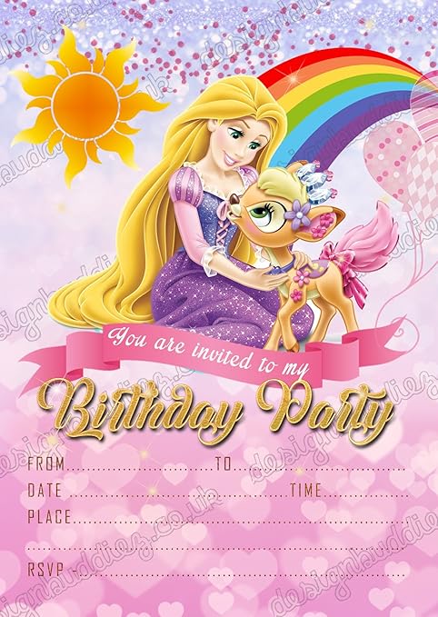 Inviti Per Festa Di Compleanno Di Rapunzel Delle Principesse