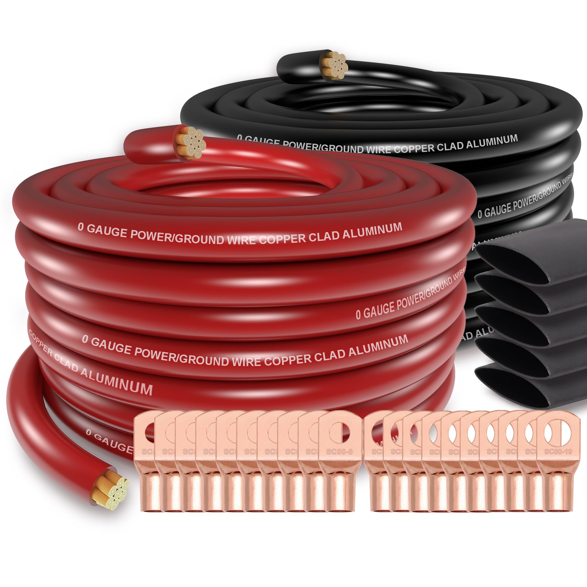 1/0 Gauge Wire (40ft) Copper Clad Aluminum CAA Car