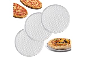RHBLME Pizza Screen, Pizza Screen 12 Inch, Aluminum Alloy Seamless Pizza Screens Food Grade Pizza Baking Screen, Nonstick Pizza Tray for Oven, Dishwasher Safe & Microwave Safe