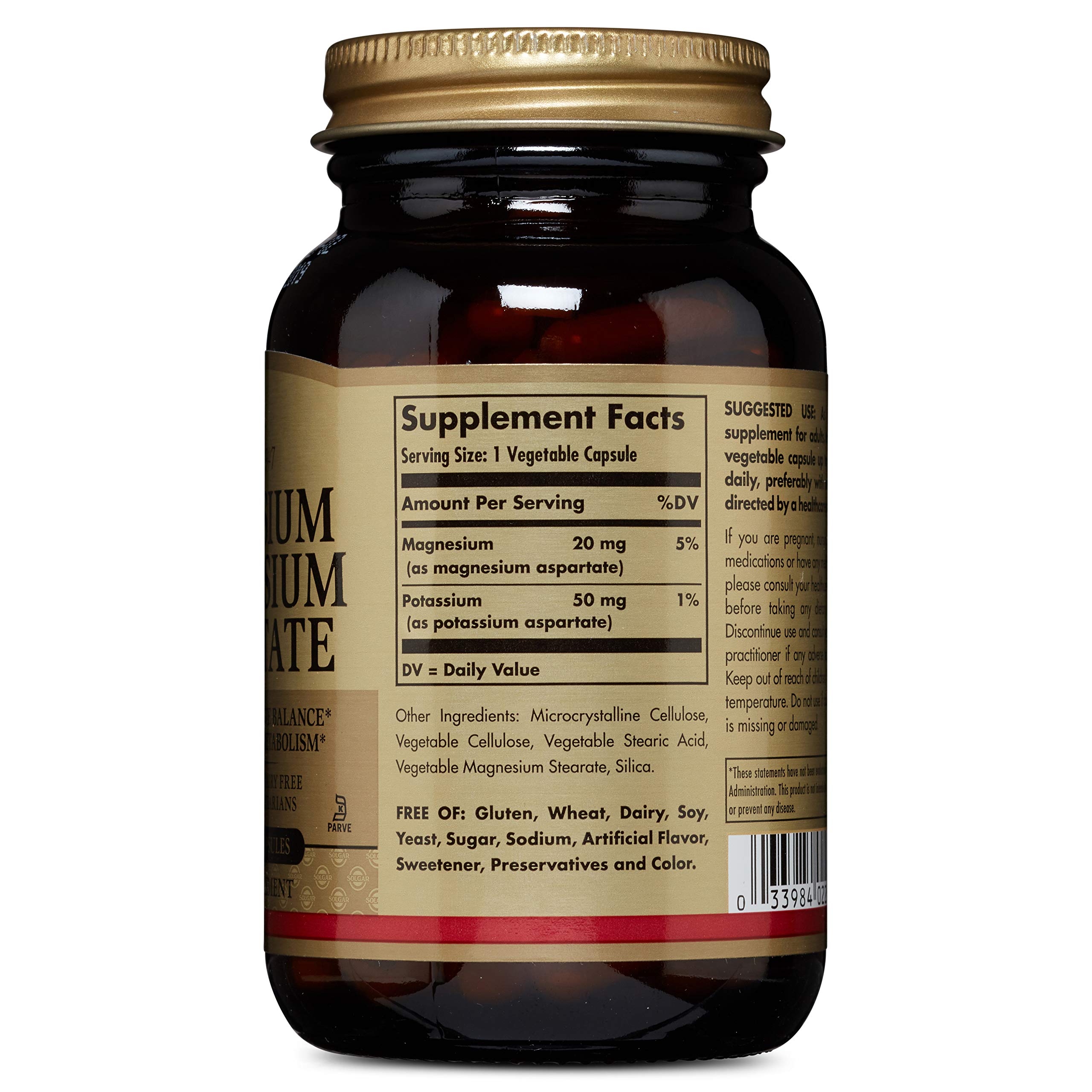 Solgar Potassium Magnesium Aspartate, 90 Vegetable Capsules Buy
