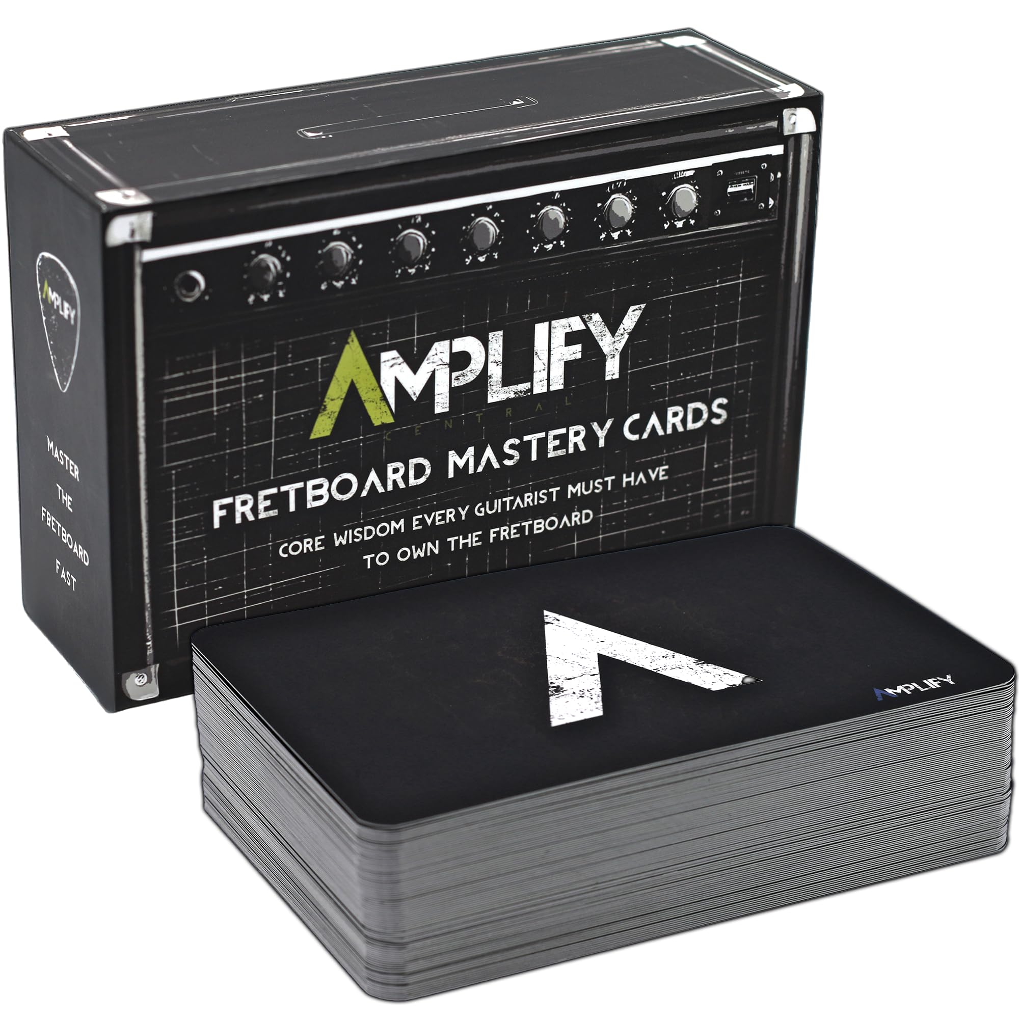 Photo 1 of Fretboard Memorization Guitar Flash Cards - 80 Music Flash Cards to Memorize Your Fretboard - Gifts for Guitar Players - Alternative to Fretboard Stickers, Guitar Chord Chart or Guitar Scales Book