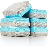 The Rag Company - Ultra No Soak Coating Applicator - Ultra Blue and Ice Grey - 6 Pack - 3 Inch by 5 Inch Applicator Sponge