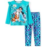 Disney Princess Toddler Girl Outfit Long Sleeve Shirt and Leggings 2PCS Girls Clothing Sets Fall Pullover Dailywear