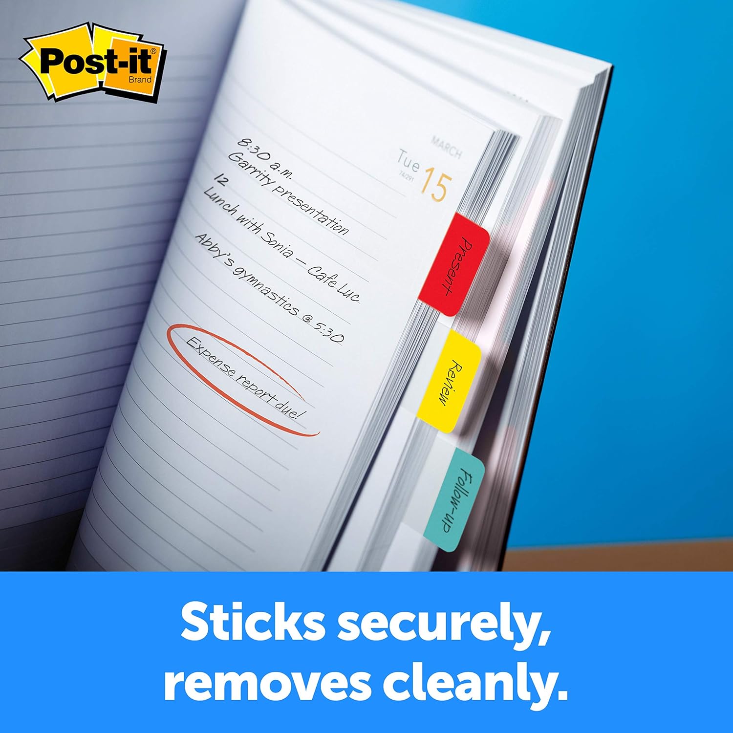 Post-it Tabs Value Pack, Assorted Primary Colors, Durable, Writable, Repositionable, Sticks Securely, Removes Cleanly, 1 in. and 2 in. Sizes, 114 Tabs/Pack, (686-VAD2) : Tape Flags : Office Products
