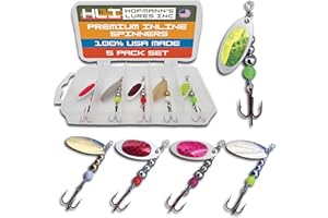 HOFMANN'S LURES INC. Hipster Pro Pack Trout Spinners - Proven Inline Spinner Baits, Premium Rooster Tail Fishing Lures for Trout and Salmon River Fishing, 100% USA Made by Hofmann's Lures
